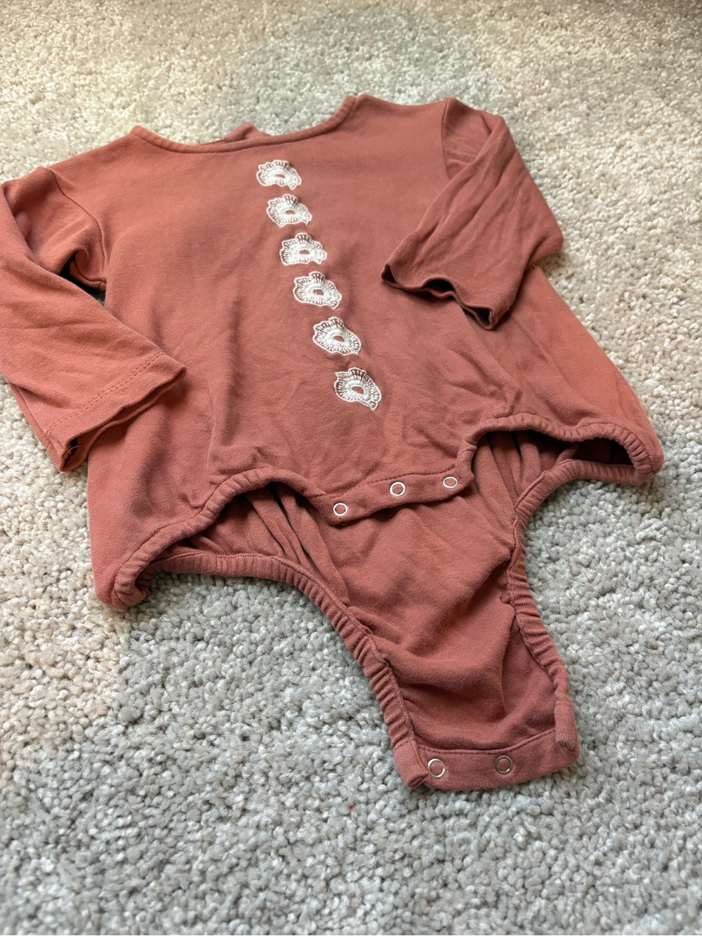 kate quinn Rust Long-Sleeve Bodysuit